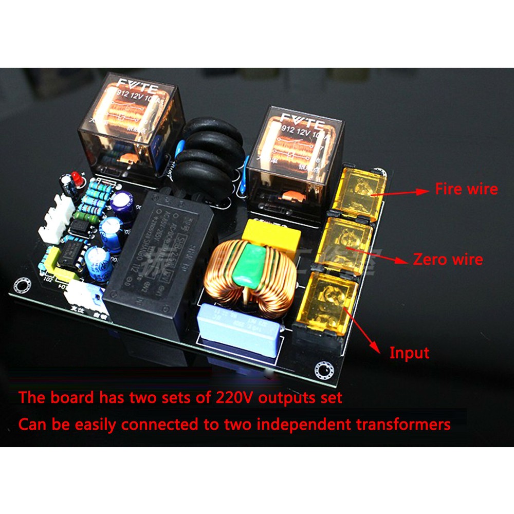 EMI power filtering plus soft start integrated Finished board Power amplifier
