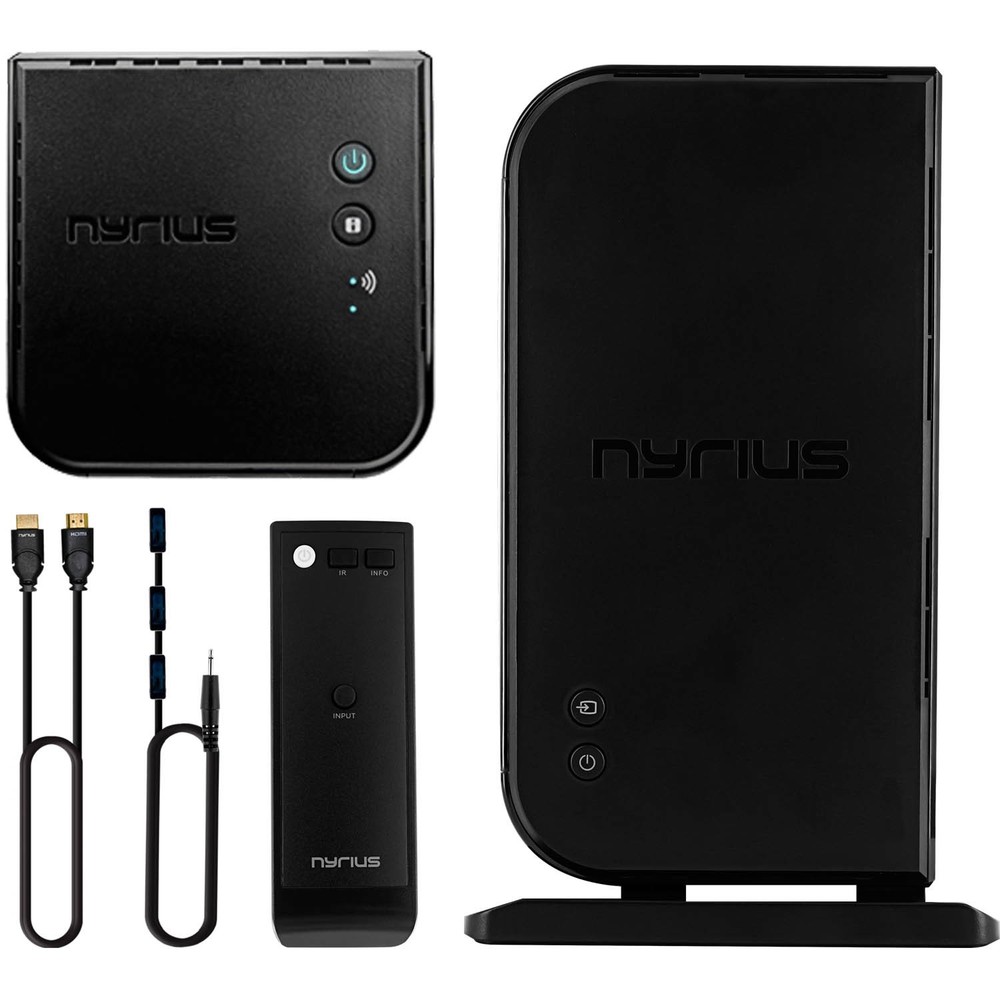 Nyrius HOME+ Wireless HDMI 2 Input Transmitter & Receiver with 2 HDMI Cables