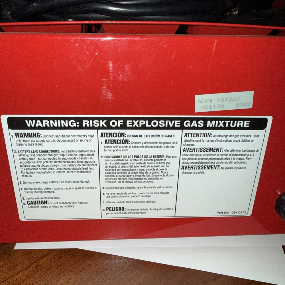 Snap-on 20 Amp Charger 12v