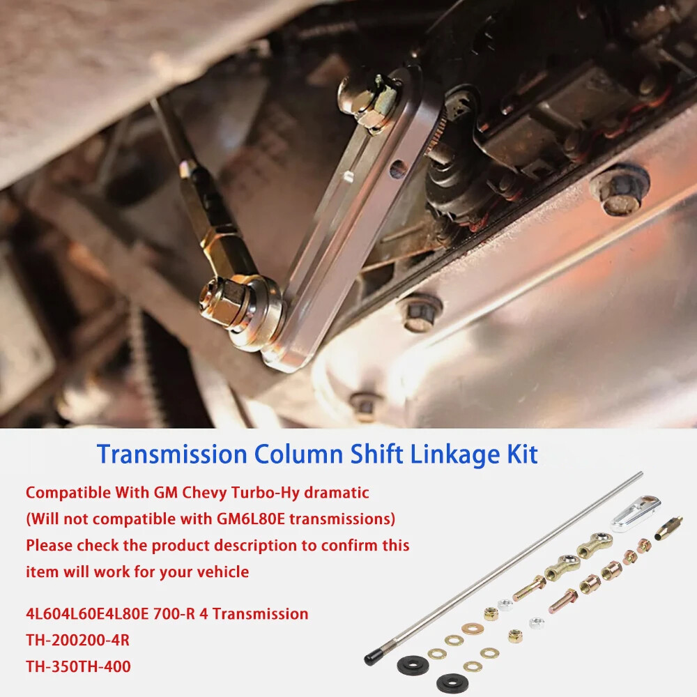 For GM 350 400 700R4 Transmissions Universal Adjustable Column Shift Linkage Kit