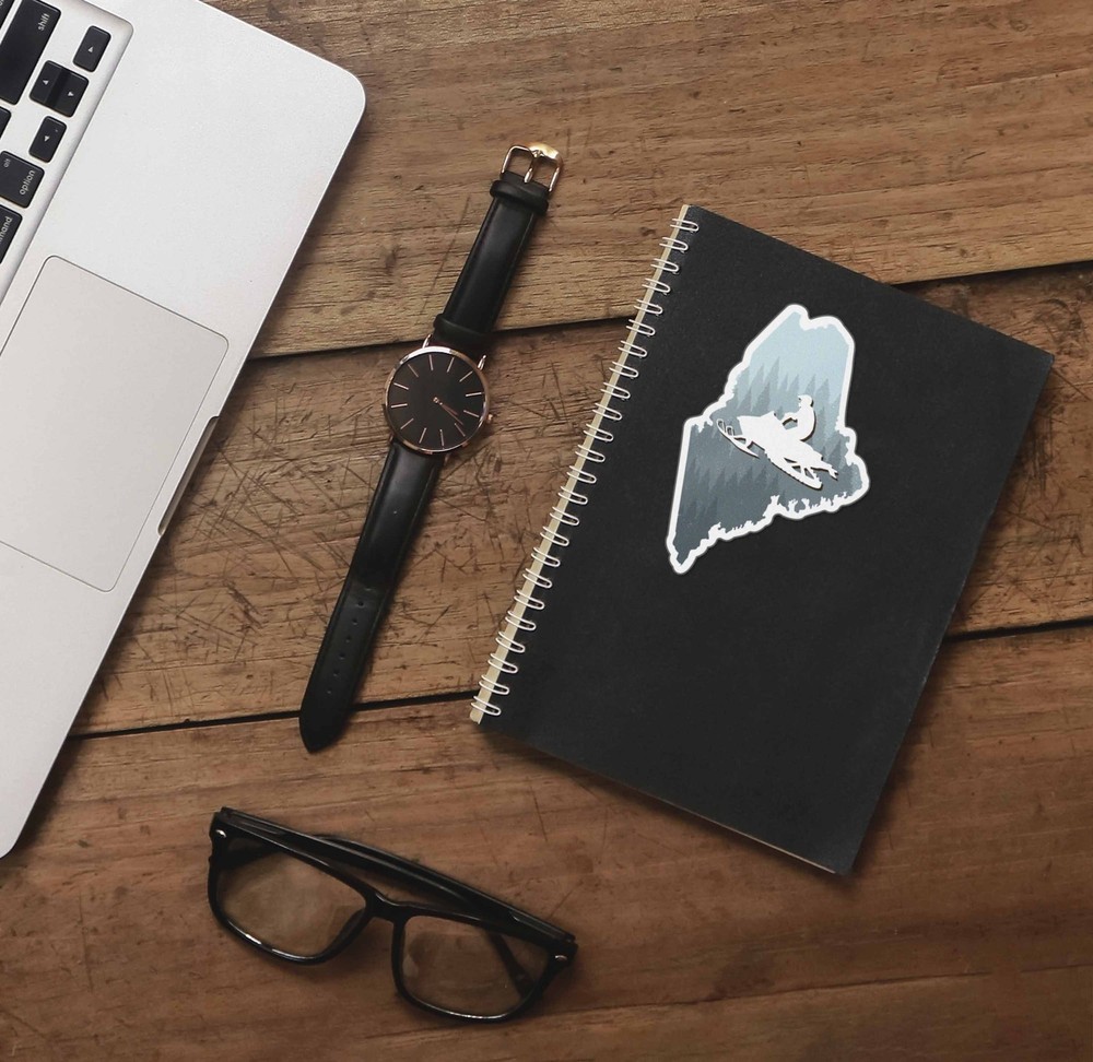 Maine Forest Snowmobile Sticker