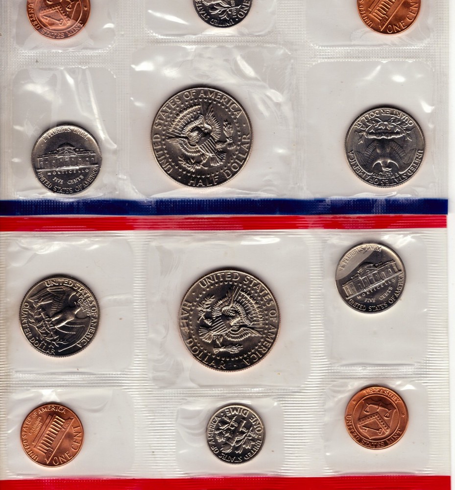 1985 P&D Mint Set US with Envelope & COA (10 Coin Set)
