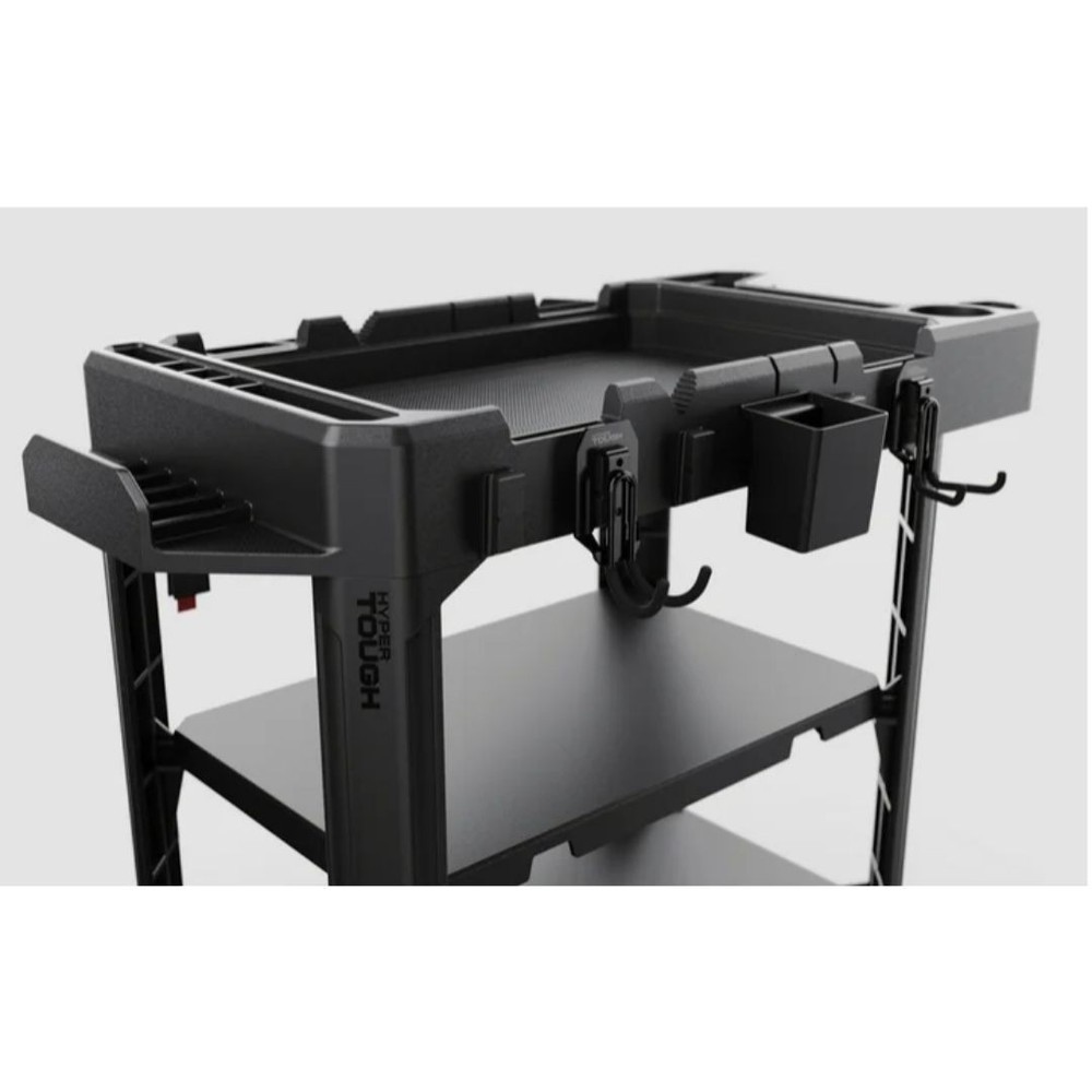 Hyper Tough Hyper Stack 3-Shelf Multi-Use 36" Commercial Utility Cart, 500 lb