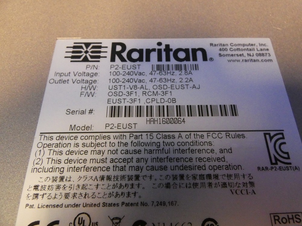 Raritan Paragon P2-EUST Enhanced User Station QTY 2