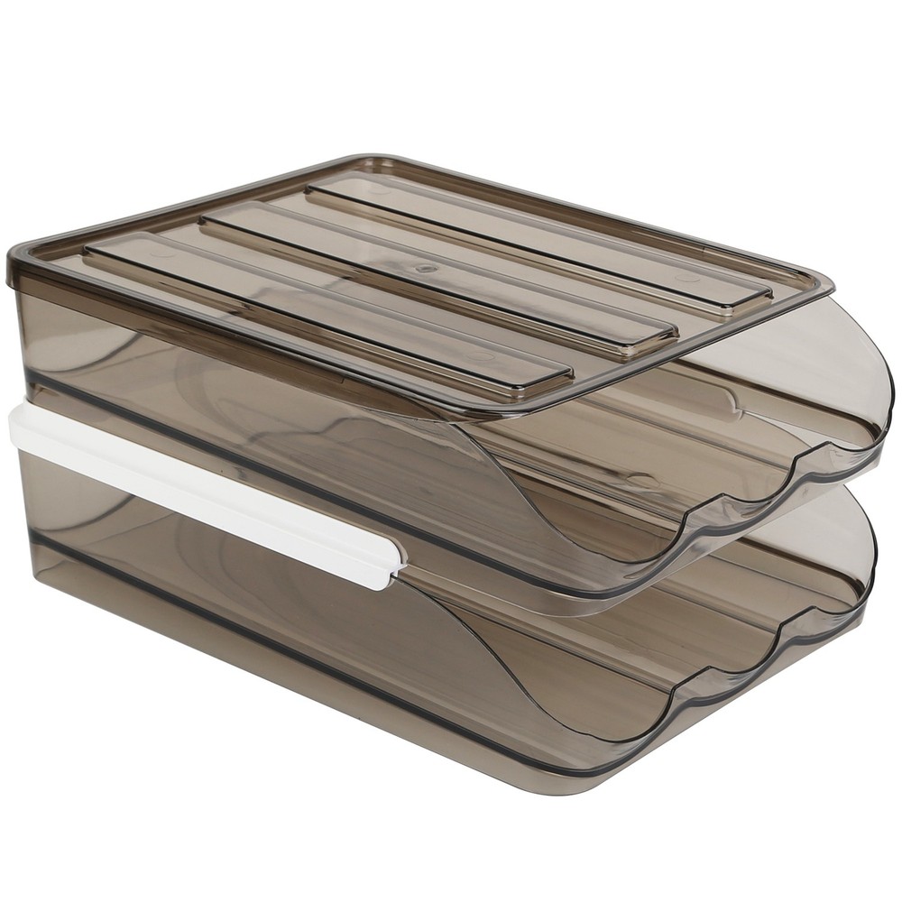 36 Eggs Storage Box Automatic Rolling Egg Container Egg Dispenser Removable Lid