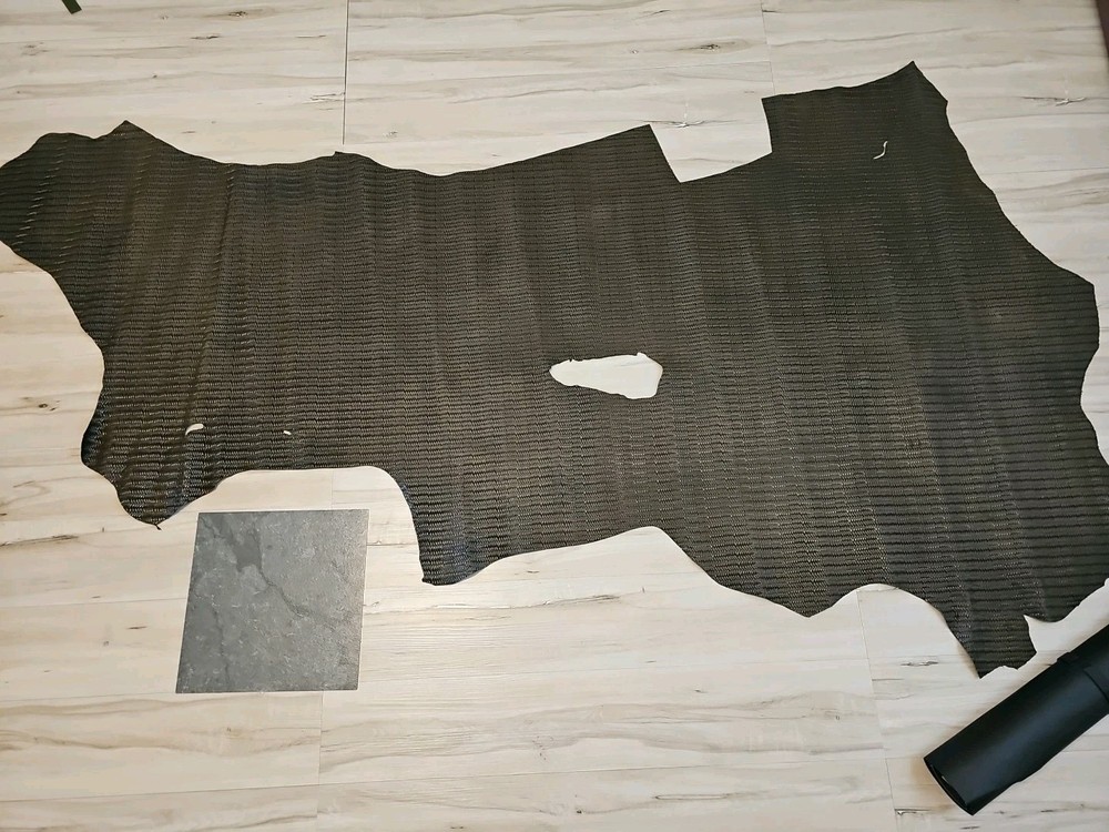 3-4oz OLIVE GREEN BASKET WOVEN EMBOSSED LEATHER HIDE SIDE SHEET,PANEL MEDIUM