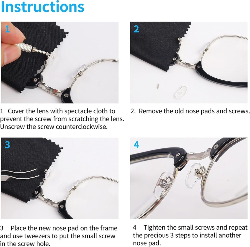 Kit De Reparacion De Gafas Version Mejorada Herramientas Reparacion Azul NEW US.