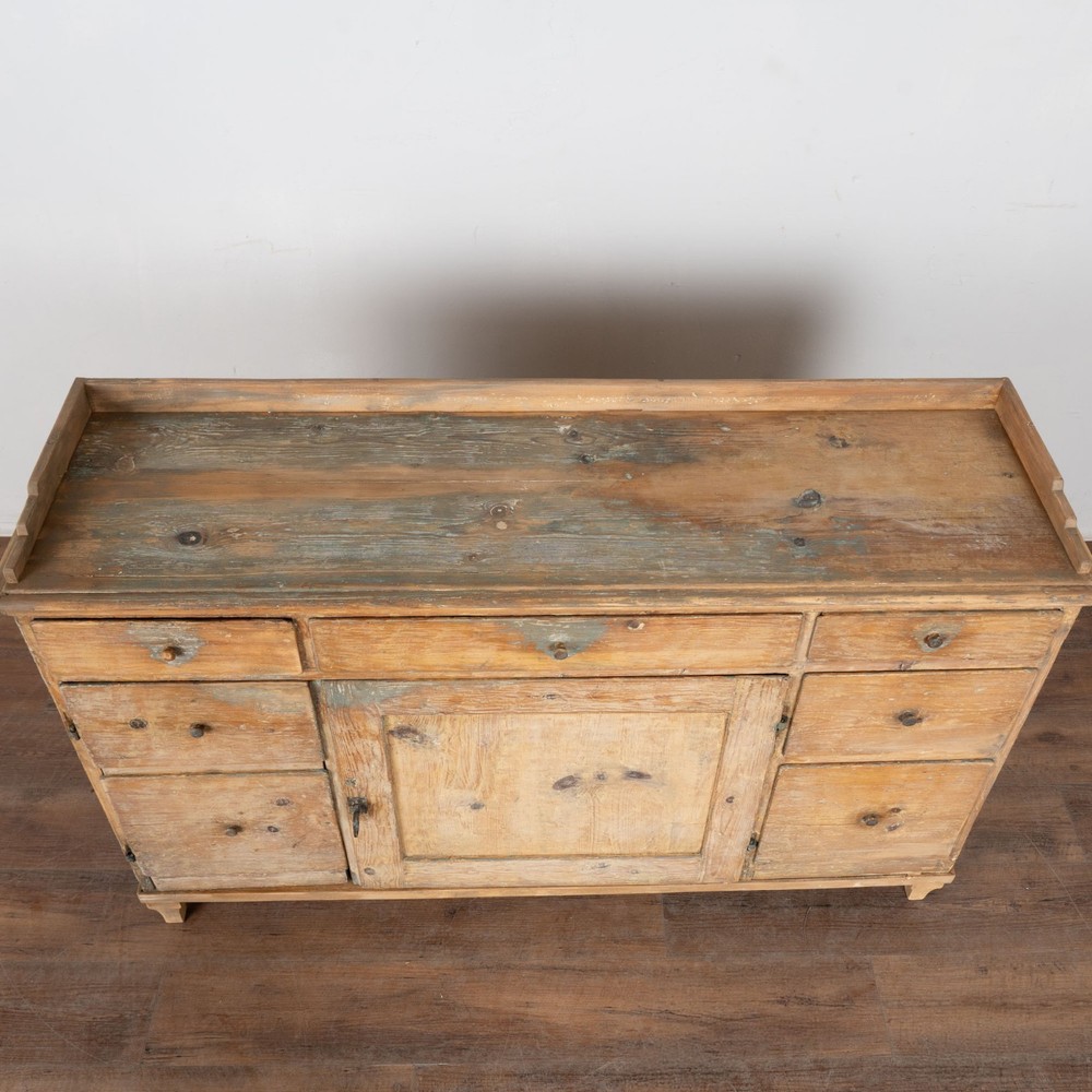 19th Century Swedish Rustic Pine Sideboard Console