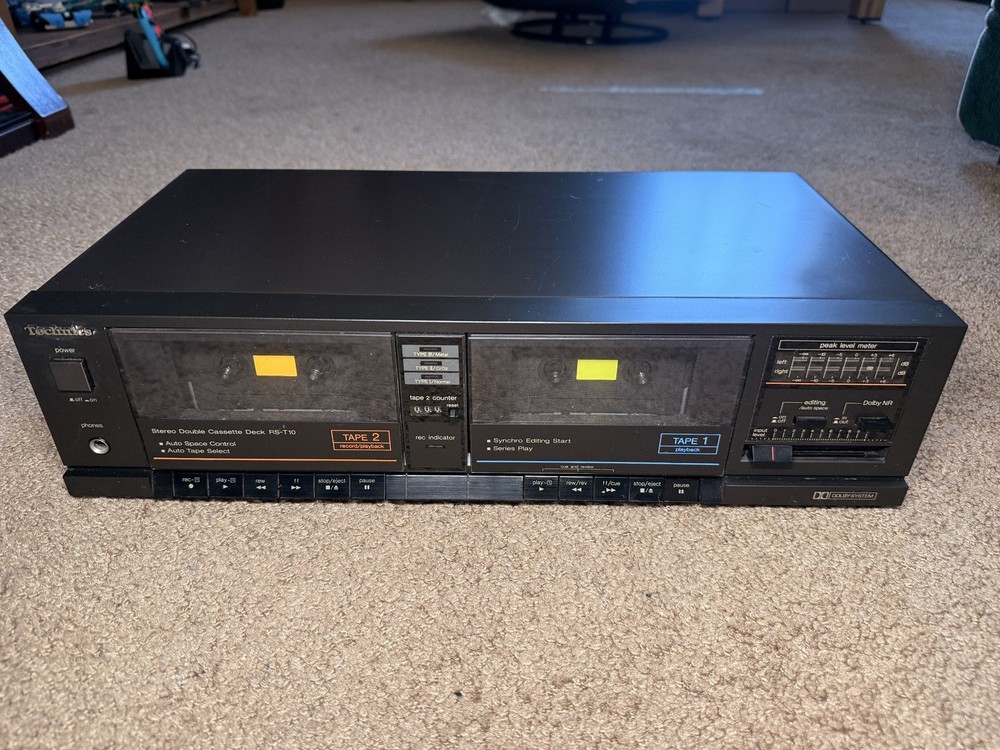 Technics RS-T10 Stereo Double Cassette Deck – Tested, Works, Issues READ
