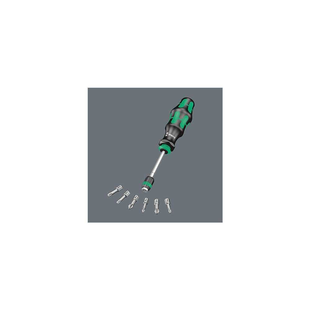 Wera 8 Piece Bit Screwdriver Phillips, Slotted, with Storage