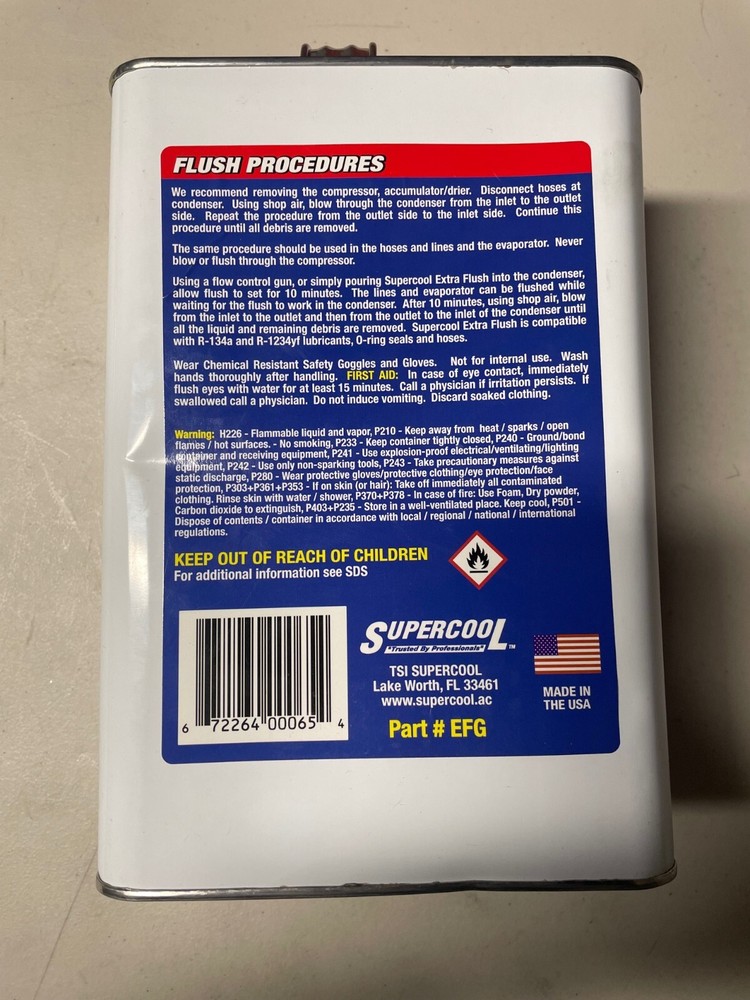 Supercool EFG Air Conditioning System Extra Flush 1 Gal