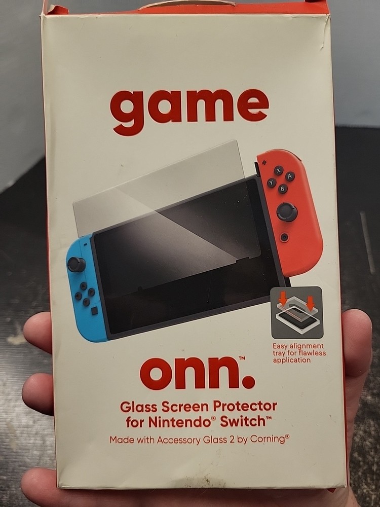 Onn Glass Screen Protector Compatible with Nintendo Switch