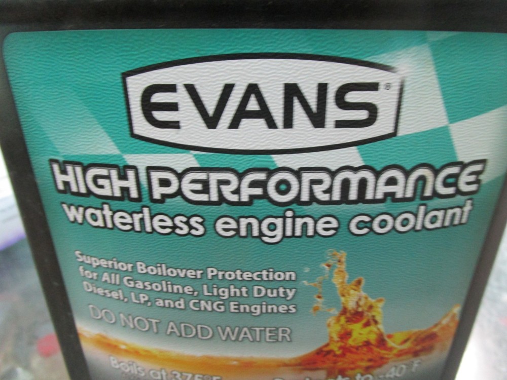 Evans waterless coolant, high performance, one gallon