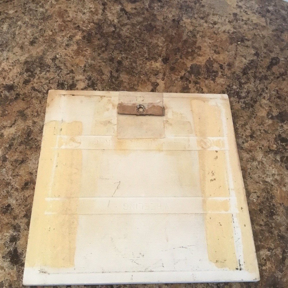 Vtg Handpainted Windmill Snowy Wall Tile 6" Trivet