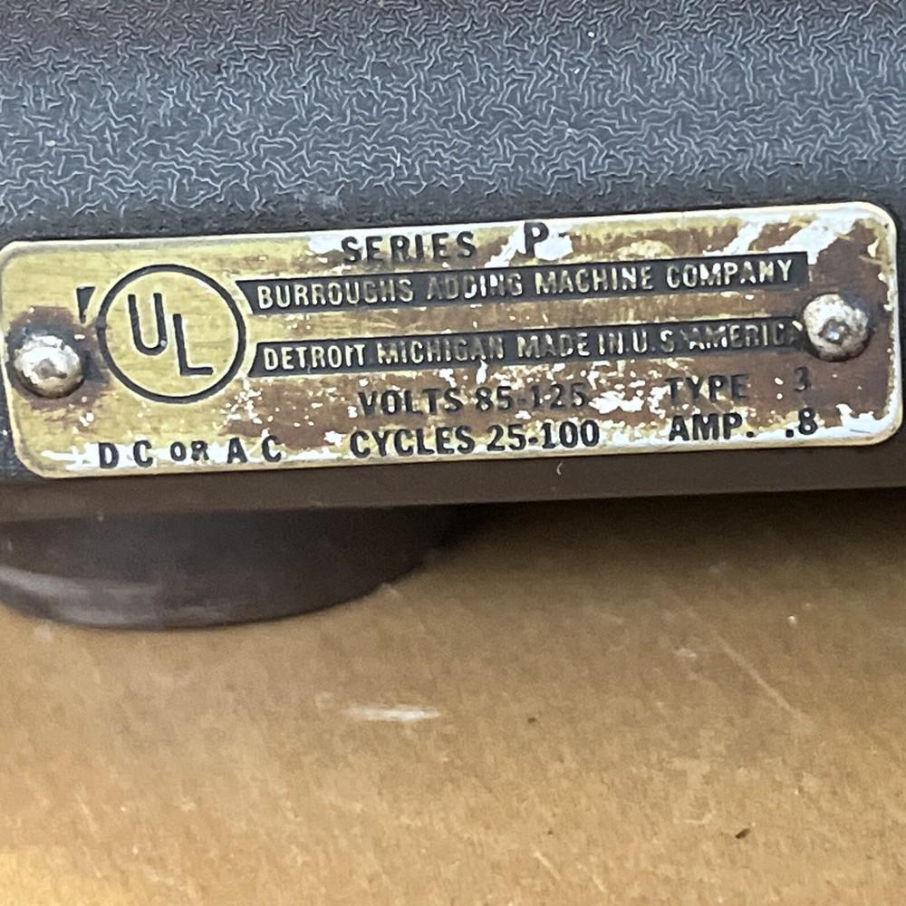 Vintage Burroughs Electric Adding Machine See Description