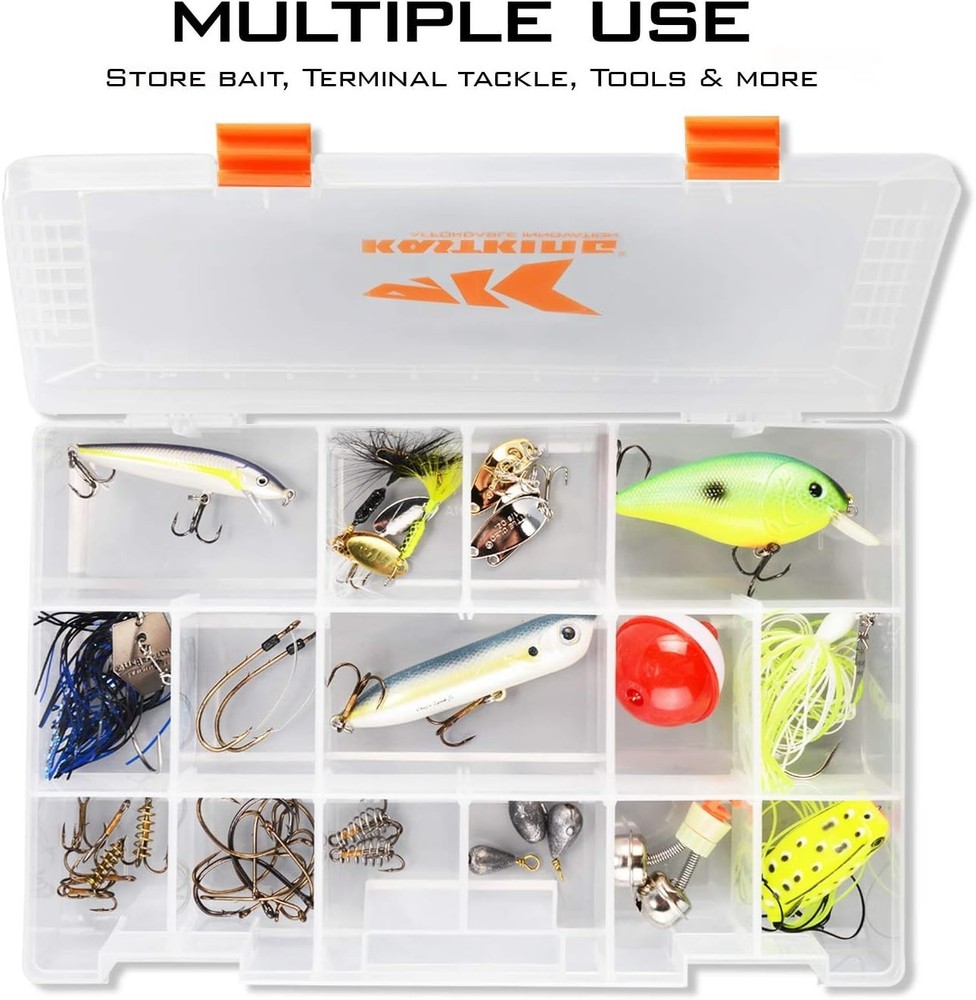 Versatile 2-Pack Waterproof Tackle Boxes with 18 Adjustable Compartments