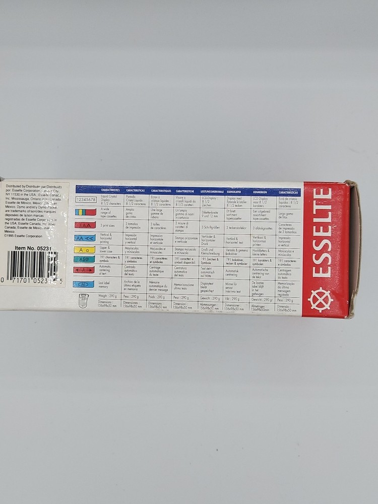 Dymo Pocket Handheld Electronic Label Maker Esselte W/Manual