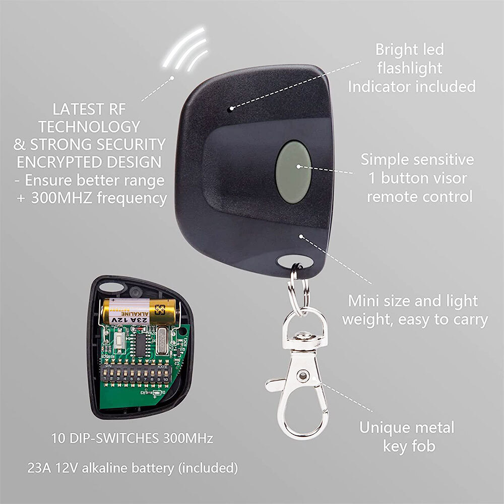For 3089 multi-code multicode 3060 Linear R4G9 300mhz Garage Door Button Remote