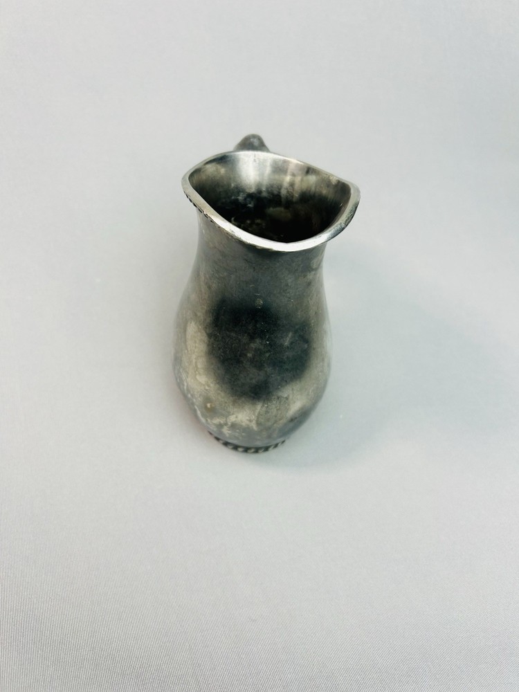 Vintage Silver Soldered Small Metal Pitcher READ