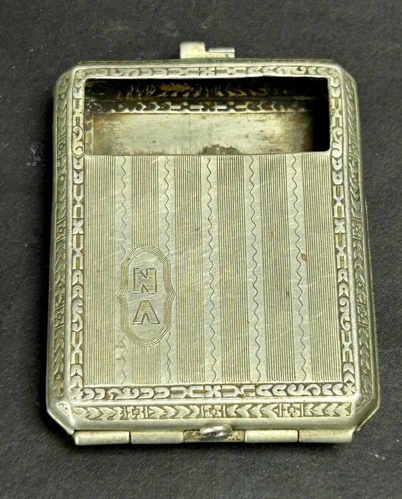 Vintage Brun-Mill Silver Match Case Compact