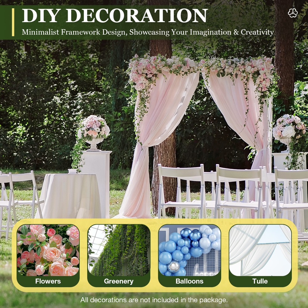 10ft x 10ft Backdrop Stand Pipe Kit Heavy Duty Wedding Back Adjustable Stand