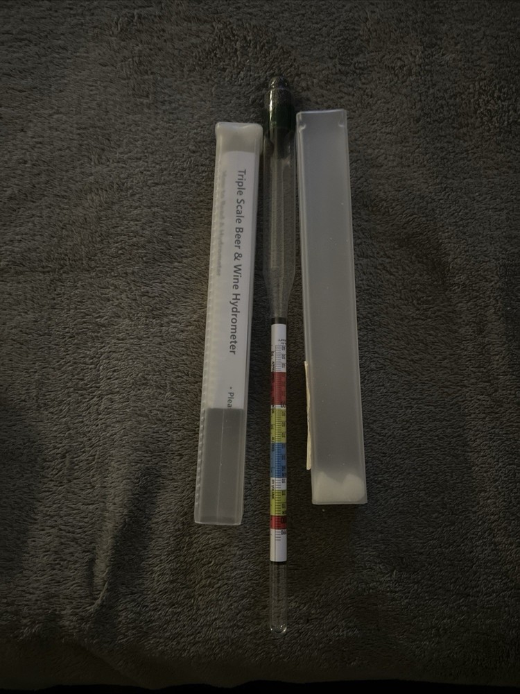 2 Triple Scale Beer Wine Precision Hydrometer Specific Gravity Brix Balling Case