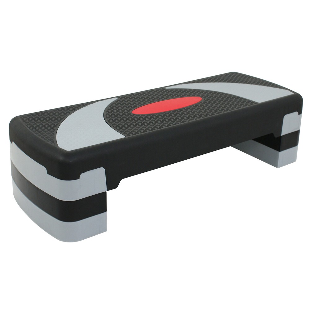 2PCS 31" Step Aerobic Stepper Platform Exercise Step w/4 Risers Adjustable High
