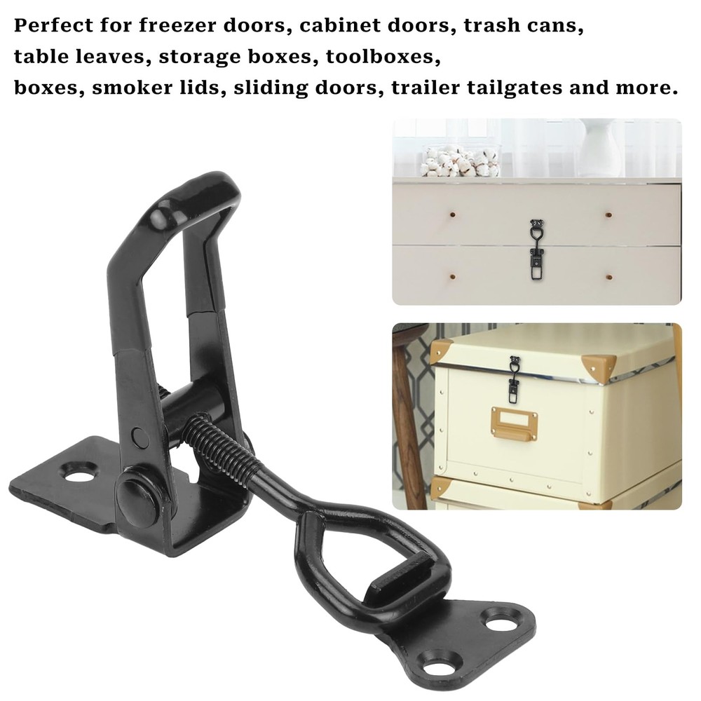 2 PCS Black Toggle Latch Clamp 300lbs Heavy Duty Adjustable Pull