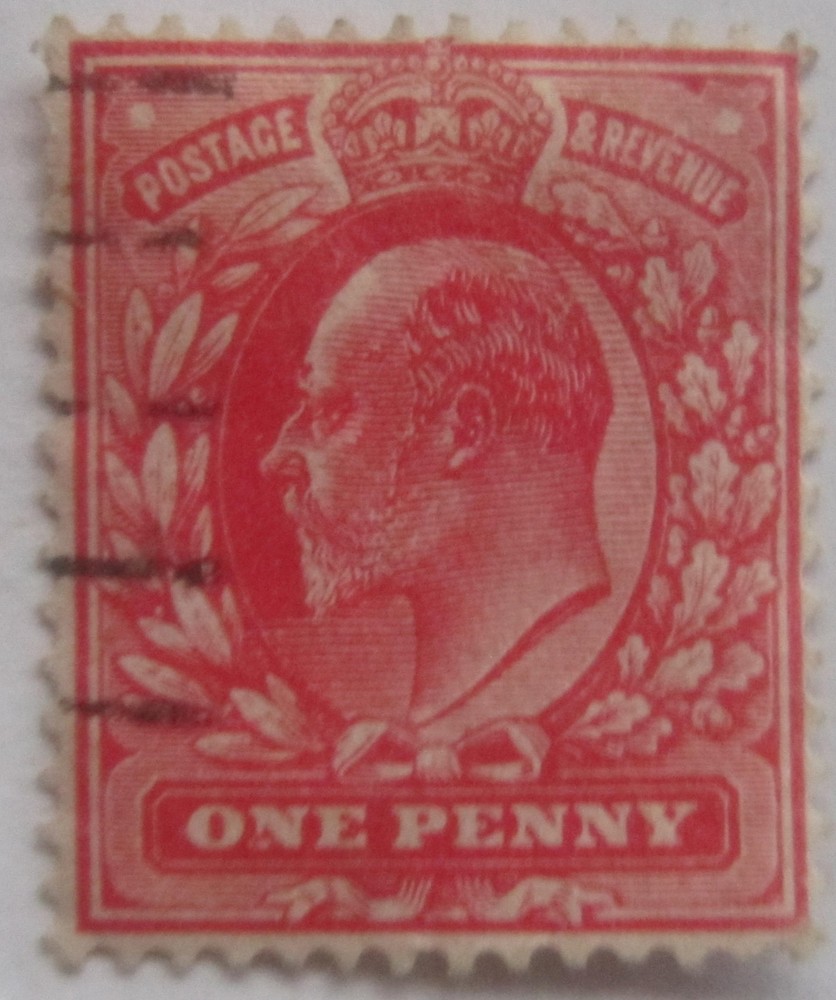 King George V 1d Red