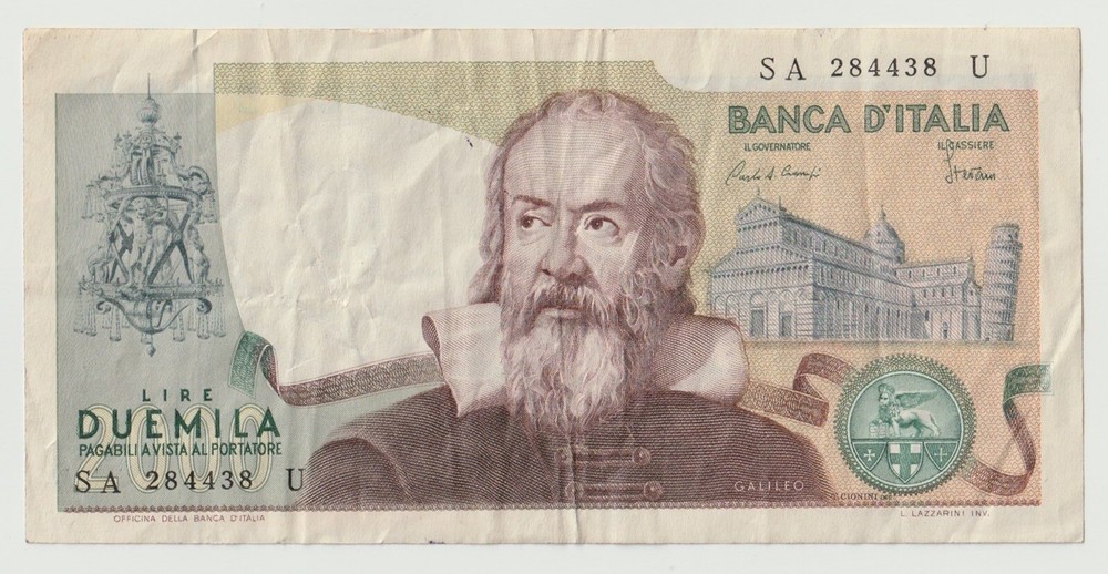 Italy- 2000 Lire - 1983 (Oct. 24, 1983)