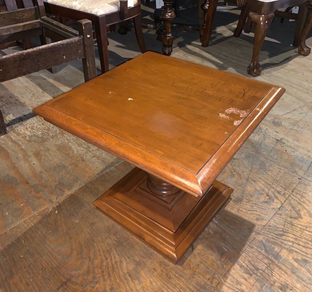 Antique Maple Square Table Or Plant Stand