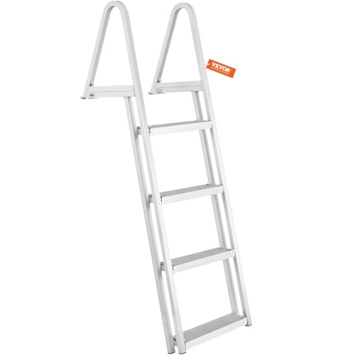 Removable Dock Ladder 3/4/5 Steps, 350/500lbs Load Capacity, NEW-4 Step