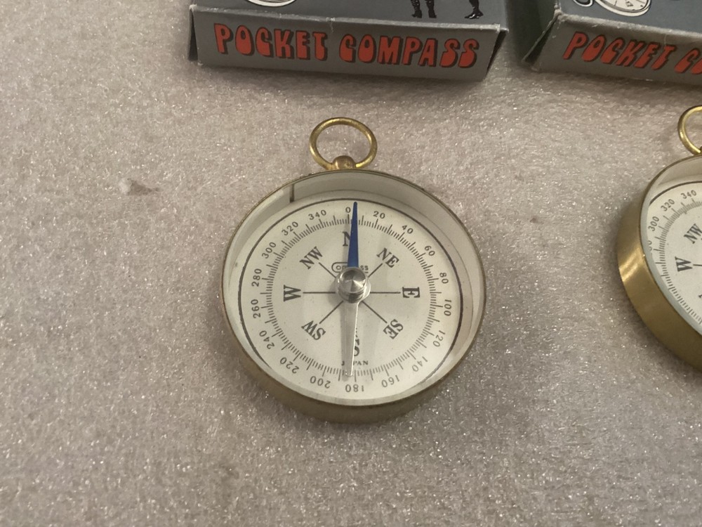 2 VINTAGE POCKET COMPASSES