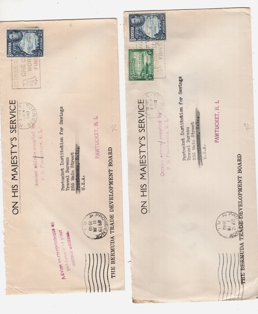 Bermuda   2  long  official   covers