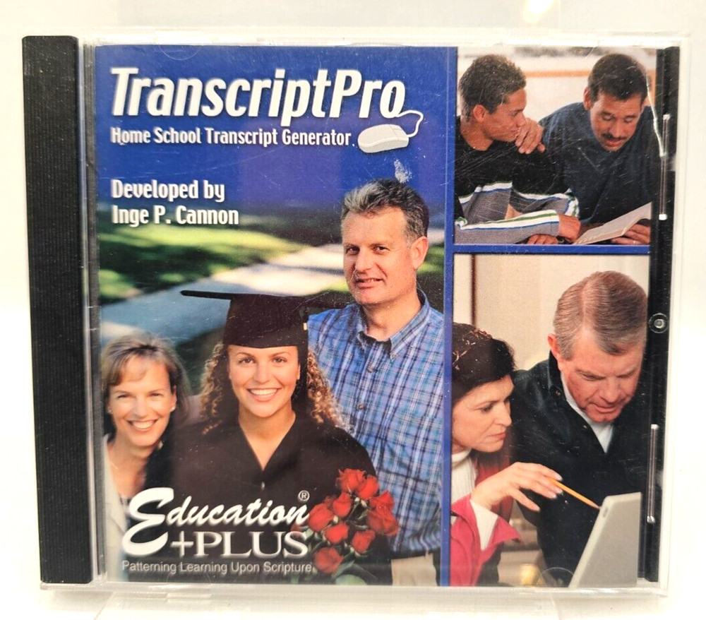 TranscriptPro Home School Transcript Generator CD-ROM Cannon Education Plus