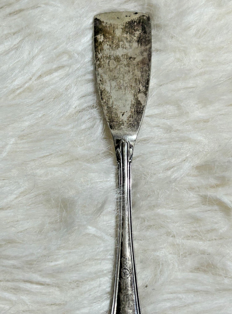 German Silver Butter Knife 800 Silver Monogram
