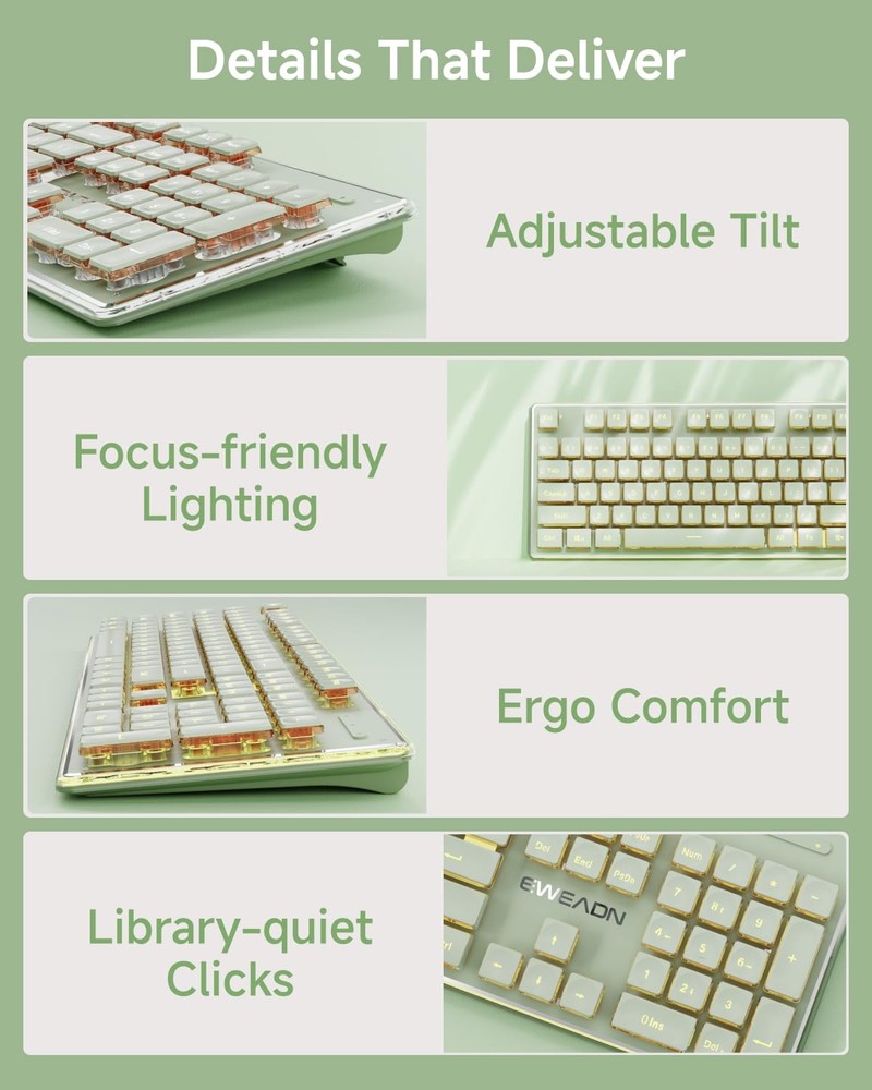 V3 Wireless Keyboard and Mouse with Single Backlit, Metal Panel, Bluetooth/2.