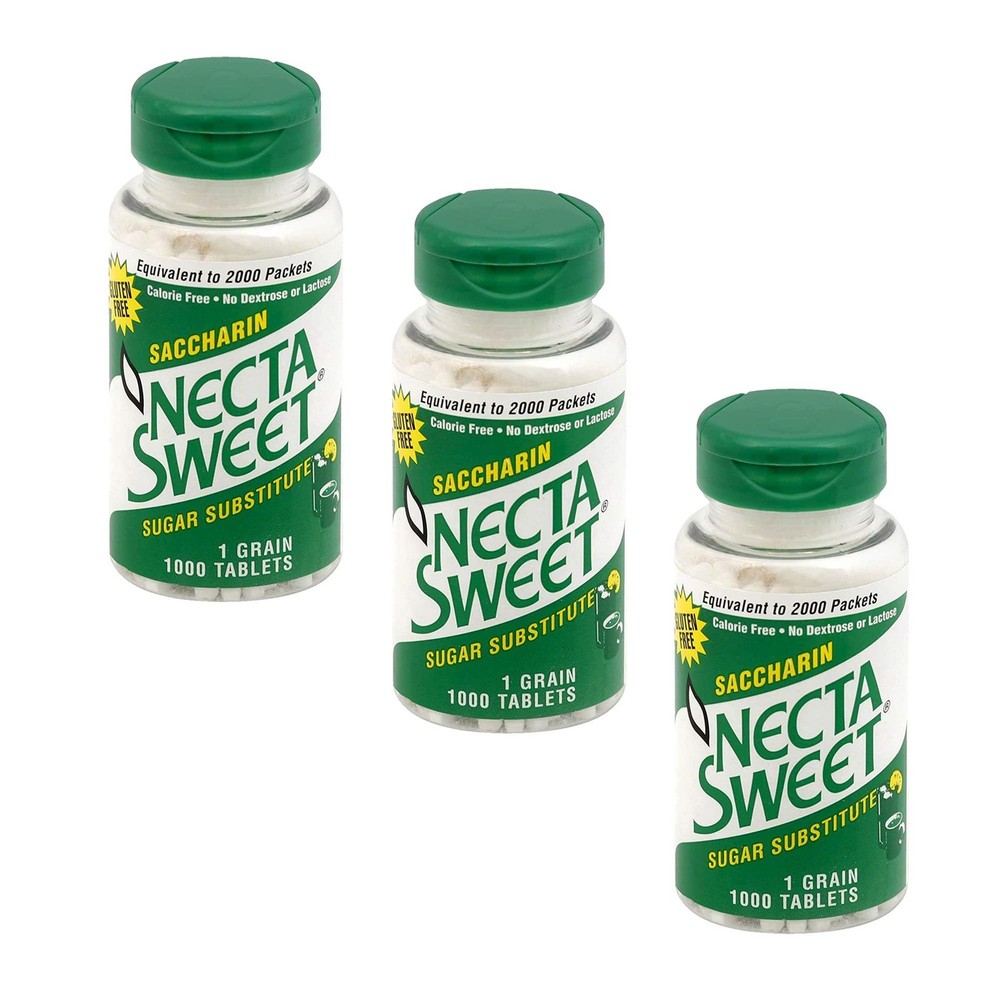 Necta Sweet 1 - Grain Saccharin Tablets - Zero-Calorie Sugar Substitutes ( 3
