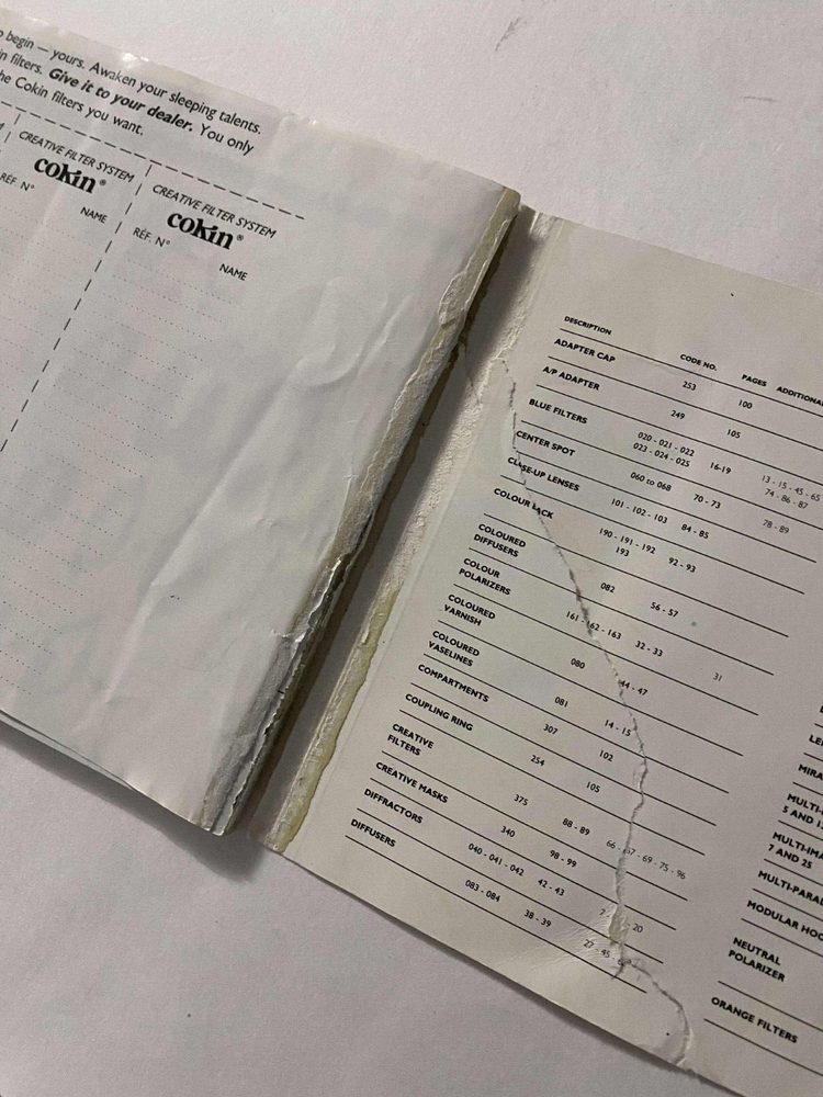 Cokin Creative Filter System booklet - The Guide to Cokin Filter 106 Acceptable