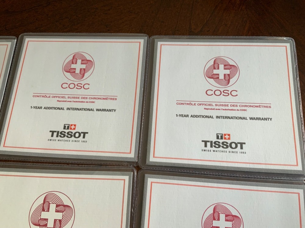 Tissot Watch COSC Certificate, papers, documents. ONLY ONE.