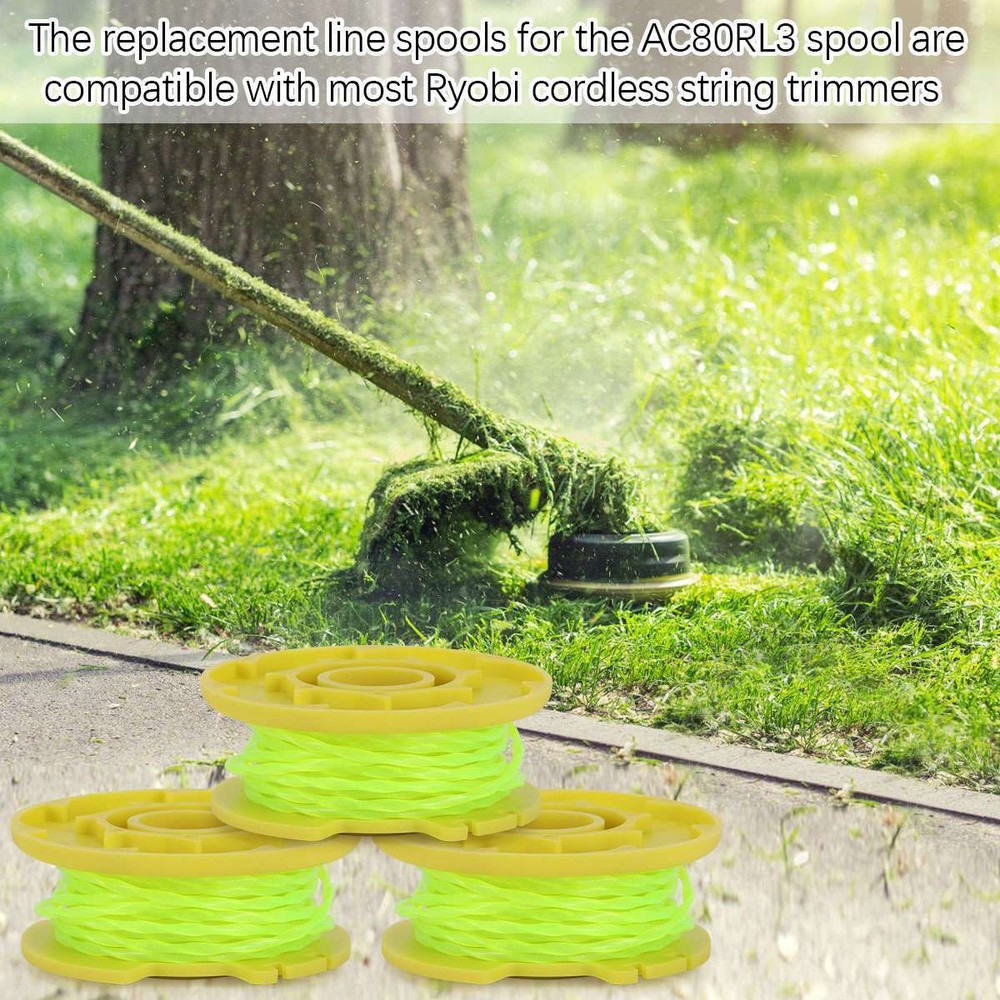 For Ryobi Replacement Twisted 0.080 In. String Trimmer Auto Feed Line Spools