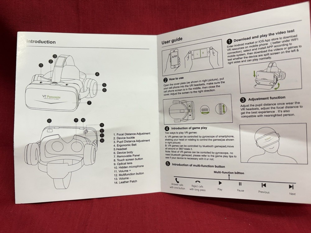 Pansonite Virtual Reality Glasses