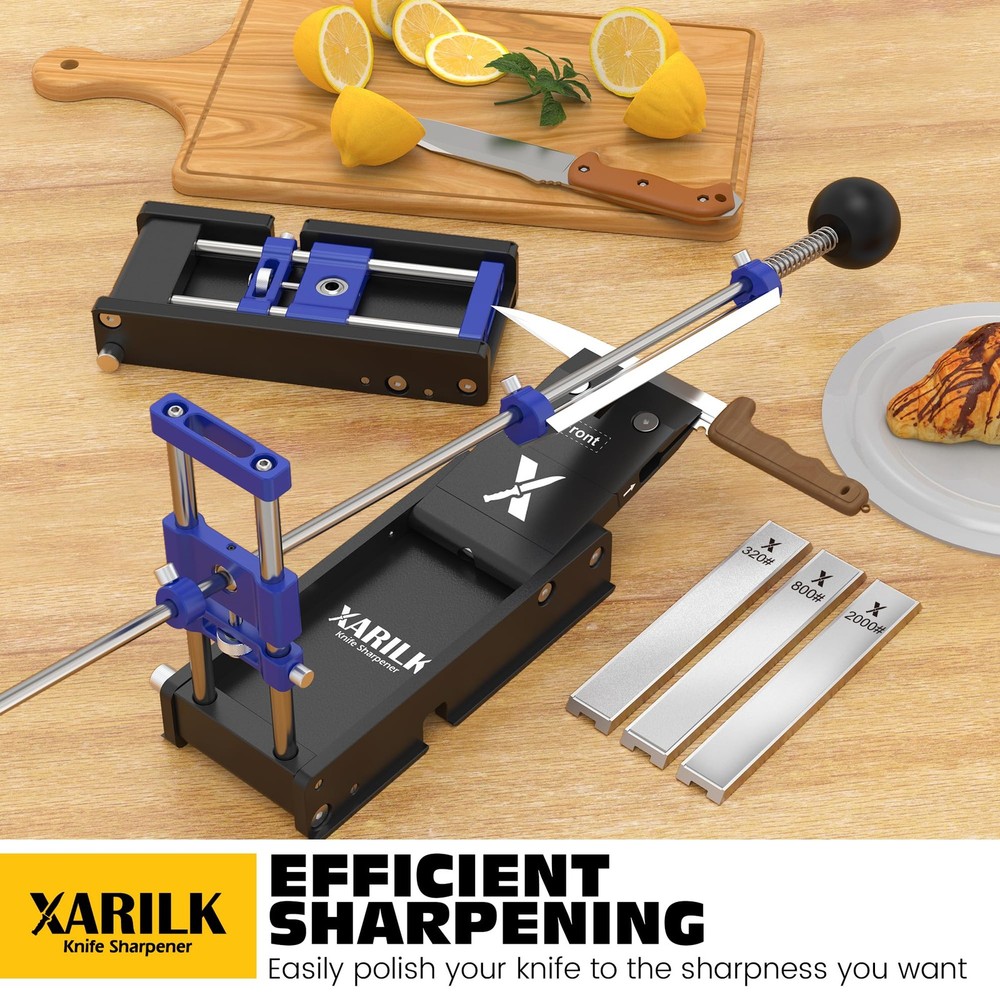 Knife Sharpening System adjustable Sharpener Kit with Whetstone