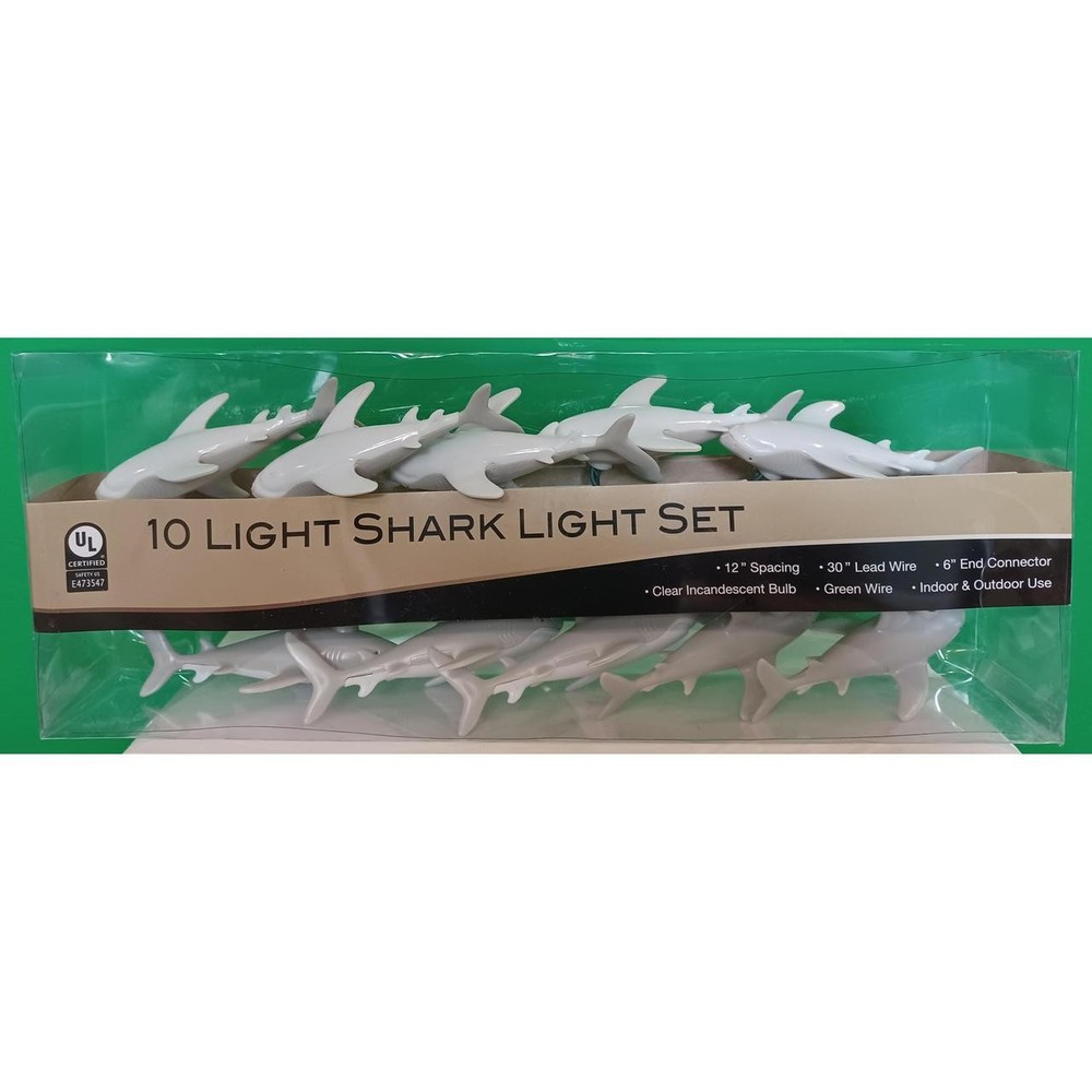 Shark String Lights Christmas Light Set by Kurt S. Adler