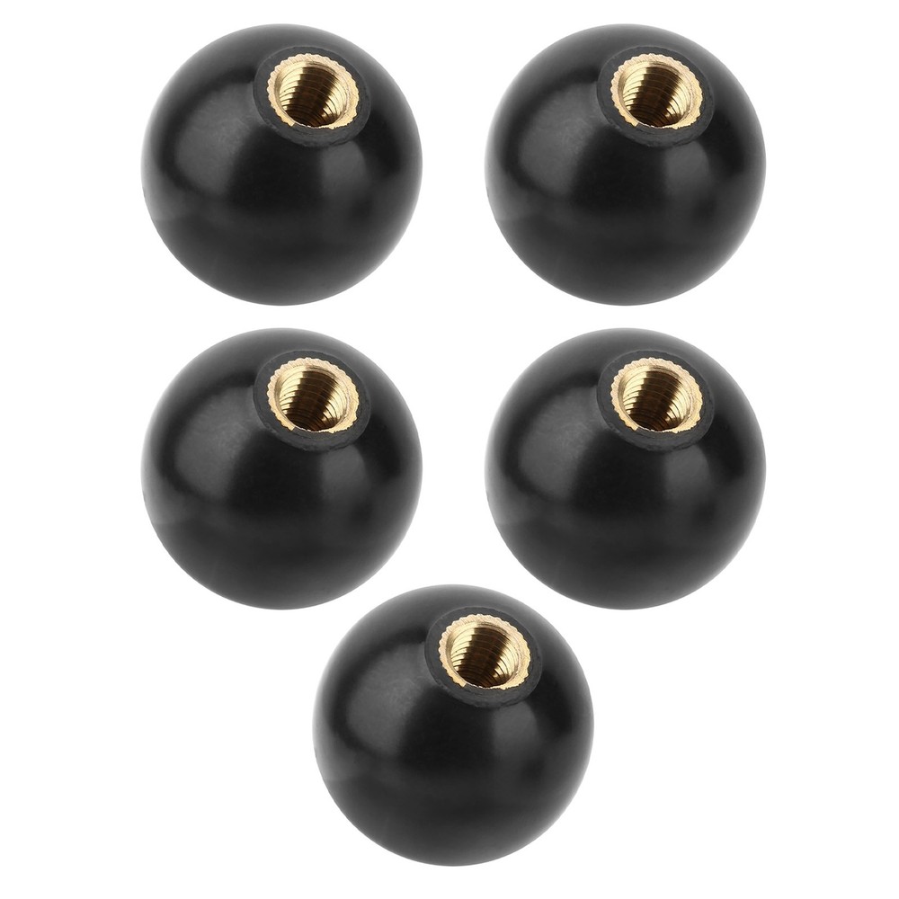 5x Black Round Ball Engineering Plastic Lever Knob M10*35 Machine Tool Replace↑