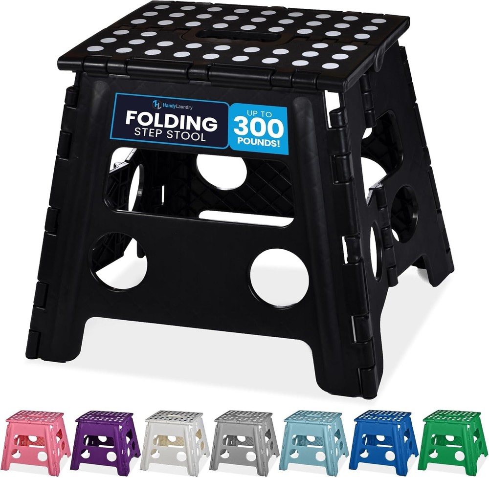 Folding Lightweight Step Stool - Sturdy Enough to Support Adults and Safe Enough
