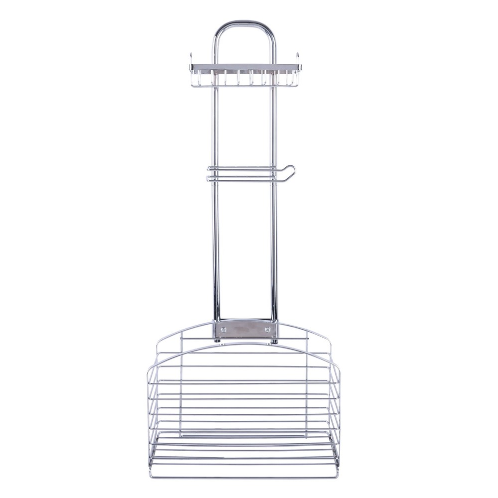 Harbor Collection Adjustable 2 Shelf Bathroom Organizer in Chrome