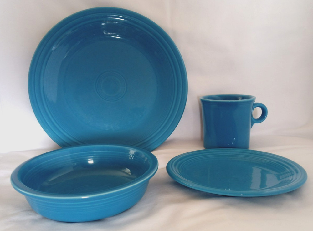 Fiesta Dishes~ 4-Piece Place Setting~ Turquoise
