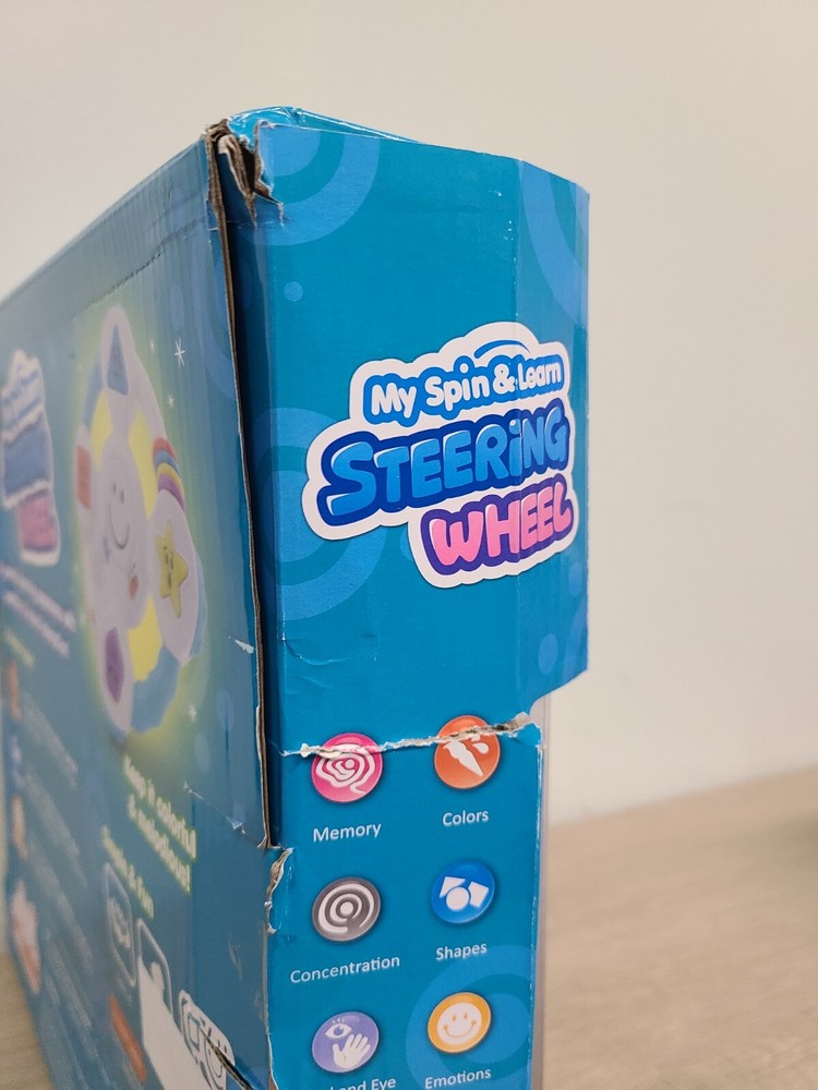 DMG PKG My Spin & Learn Steering Wheel Interactive Toy Lights and Sounds