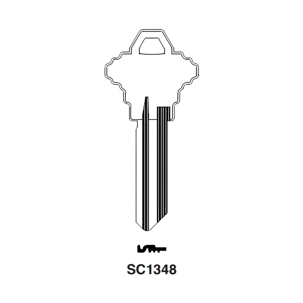 SC1348 Key Blank 6-PIN Brass